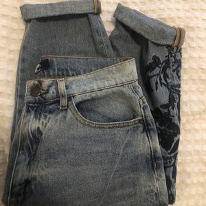 Urban Outfitters Mom Jeans with Flower Detail